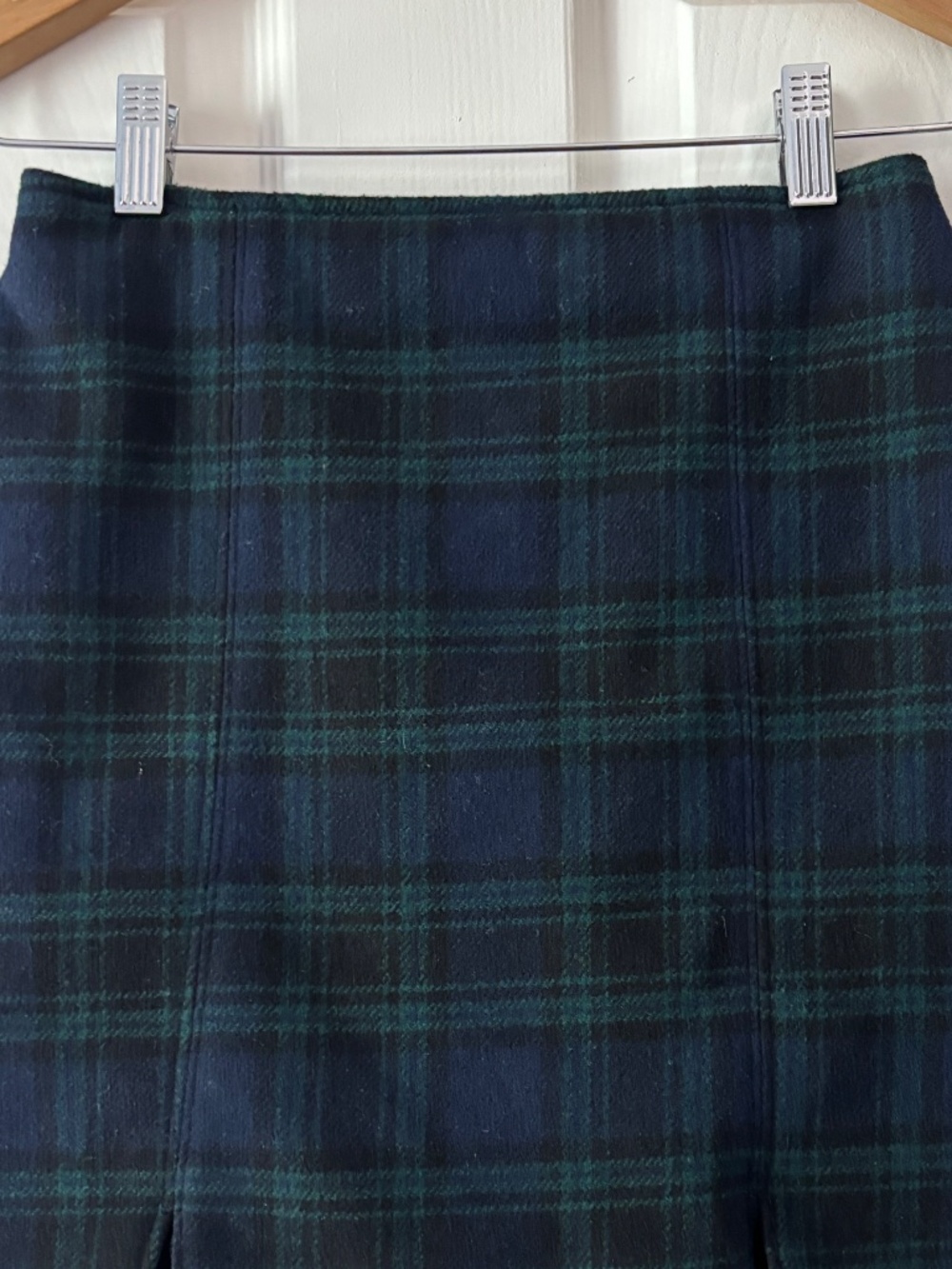 Hollister Ultra High Rise Mini Skirt - Navy Blue & Green Plaid Size XS - Picture 6 of 11